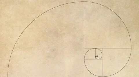 The Fibonacci Sequence Golden Number on an Old Paper Stock Footage