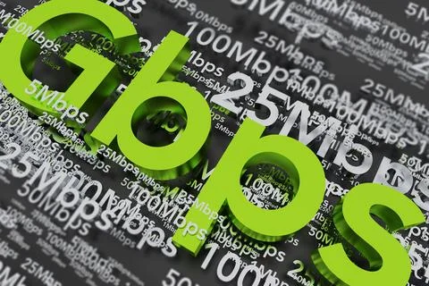 Fibre Broadband 1Gbps Stock Illustration