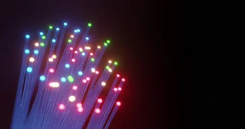 Fibre optic for data transfer Video stock 157049172