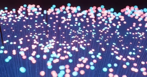 Fibre optic for data transfer transmission Stock Footage 220125413