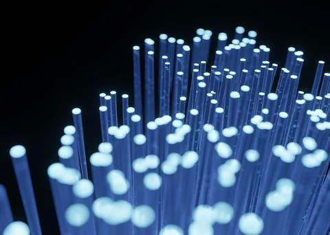 Fibre optic for data transfer transmission Stock Illustration