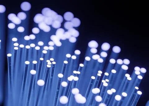 Fibre optic for data transfer transmission 库存插图