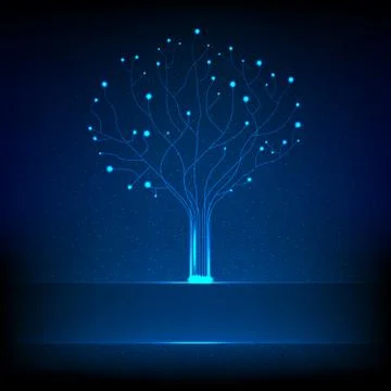 Fibre optical tree Stock Illustration