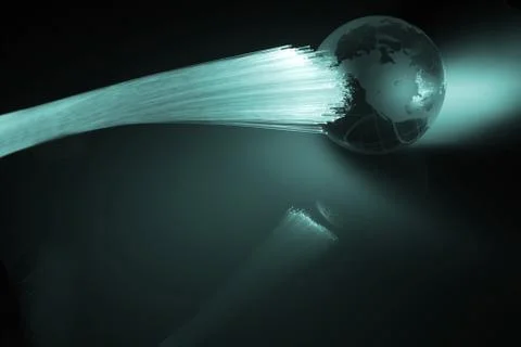 Fibre optical vs. earth Stock Photos