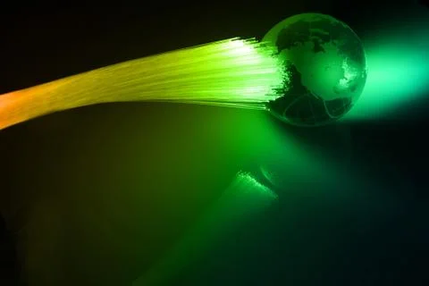 Fibre optical vs. earth Stock Photos