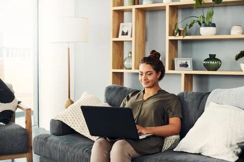 The fibre package that works for her browsing needs Stock Photos