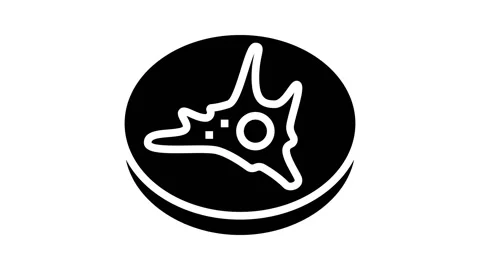 Fibroblast cell immunity glyph icon animation Stock Footage 224887915