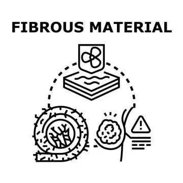 Fibrous material concept vector icon drawing Stock Illustration