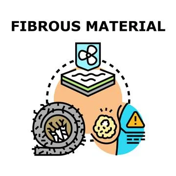 Fibrous material concept vector icon drawing Stock Illustration