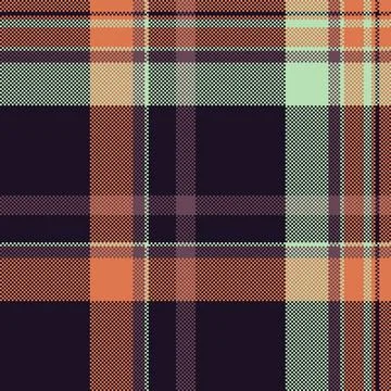 Fibrous textile pattern plaid, kid seamless background vector. Reel check f.. Stock Illustration