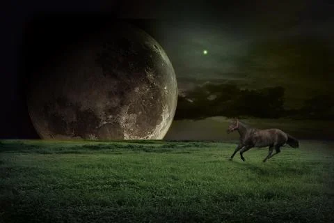 Fiction landscape Stock Illustration