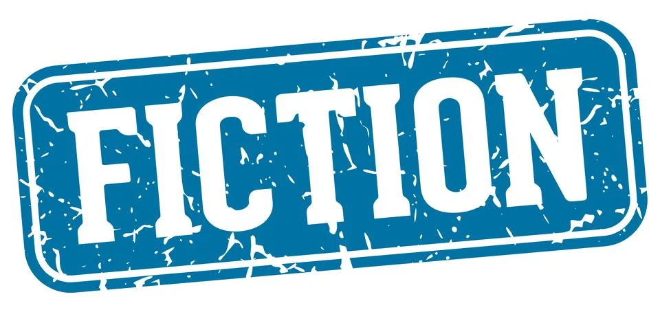 Fiction rectangular sign. fiction stamp Illustrazione stock