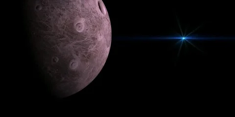 Fictional 3D Render of Ceres Like Planet in Deep Space. Stock Footage 309115038
