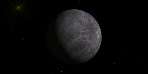 Fictional 3D Render of Ceres Like Planet in Deep Space. Stock Footage 309115088