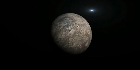 Fictional 3D Render of Ceres Like Planet in Deep Space. Stock Footage 309115165