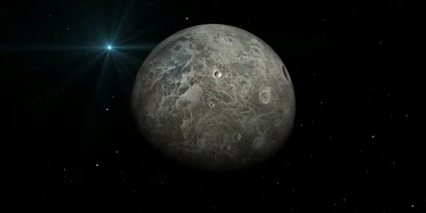Fictional 3D Render of Ceres Like Planet in Deep Space. Stock Footage 309115200