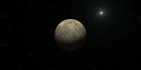 Fictional 3D Render of Ceres Like Planet in Deep Space. Stock Footage 309115232