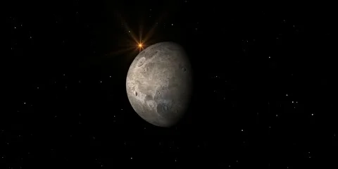 Fictional 3D Render of Ceres Like Planet in Deep Space. Stock Footage 309115235
