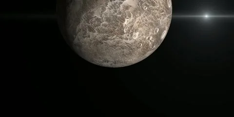 Fictional 3D Render of Ceres Like Planet in Deep Space. Stock Footage 309115280