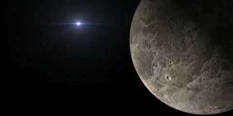 Fictional 3D Render of Ceres Like Planet in Deep Space. Stock Footage 309115314