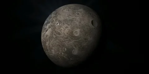 Fictional 3D Render of Ceres Like Planet in Deep Space. Stock Footage 309115377