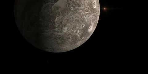 Fictional 3D Render of Ceres Like Planet in Deep Space. Stock Footage 309115420