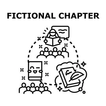 Fictional chapter creative writing and reading club Stock Illustration