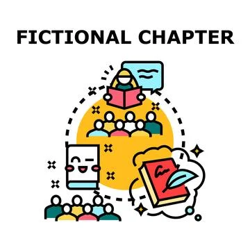 Fictional chapter creative writing and reading club Stock Illustration