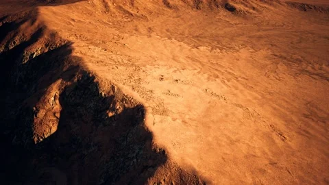 Fictional Mars Soil Aerial View of Martian Desert Stock Footage 145929397