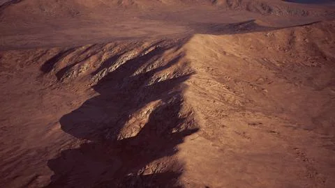 Fictional Mars Soil Aerial View of Martian Desert Stock Illustration
