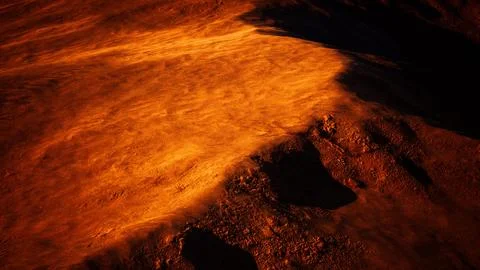 Fictional Mars Soil Aerial View of Martian Desert Ilustração Stock