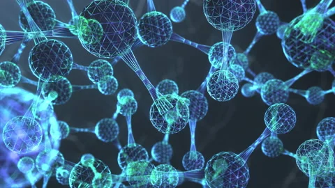 Fictional molecular structure Stock Footage 158317448