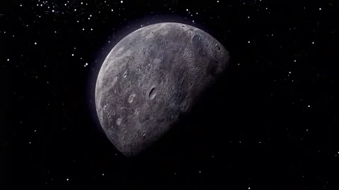 Fictional realistic ceres planet isolate on black. 3d rendered fictional planet. Stock Footage 158876529