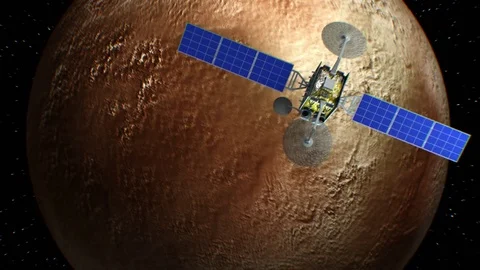 Fictional satellite on Pluto background 動画素材 84859775