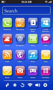 Fictional Smartphone screen Stock Illustration