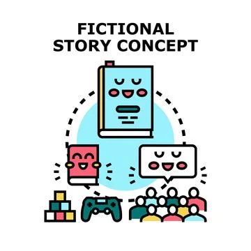 Fictional story concept developing audience engagement Stock Illustration