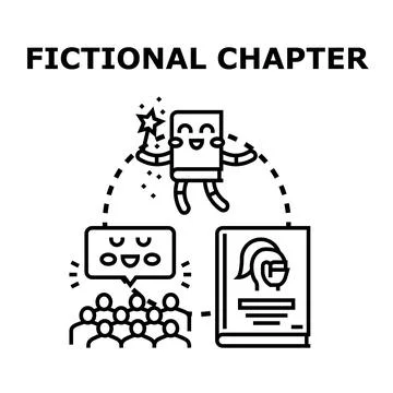 Fictional story engaging an audience with creative narrative 库存插图