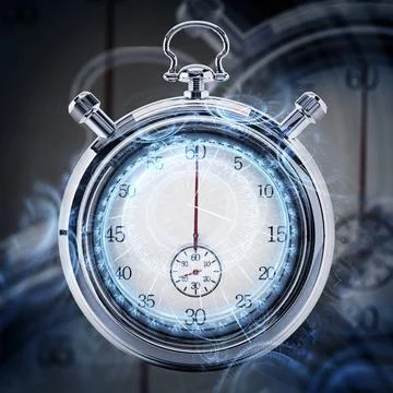 Fictitious analogue chronometer background. 3D illustration Fictitious ana... Stock-Fotos