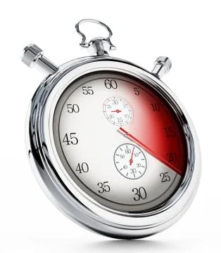 Fictitious analogue chronometer isolated on white background. 3D illustration イラスト素材