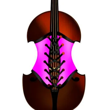 Fiddle and corset Stock Illustration