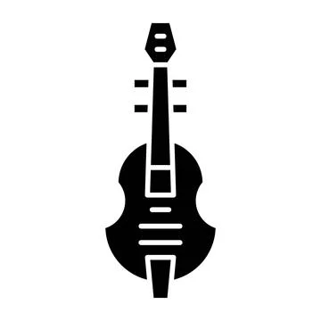 Fiddle Glyph Icon Stock Illustration