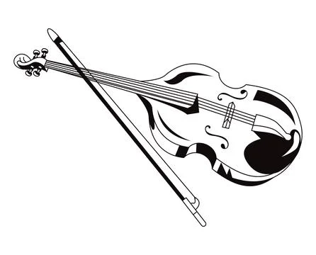 Fiddle instrument musical Stock Illustration