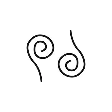 Fiddleheads icon logo sign vector outline Stock Illustration