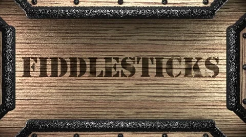 Fiddlesticks on wooden stamp Видео 8762684
