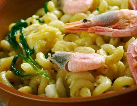 Fideua seafood dish. Stock-Fotos