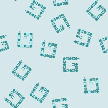 Fidget chain toy glyph seamless pattern Stock Illustration