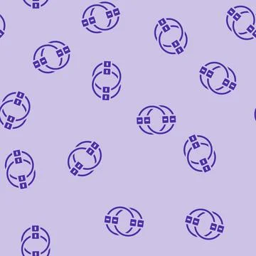 Fidget chain toy glyph vector seamless pattern Illustrazione stock