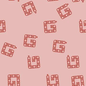 Fidget chain toy line seamless pattern Stock Illustration