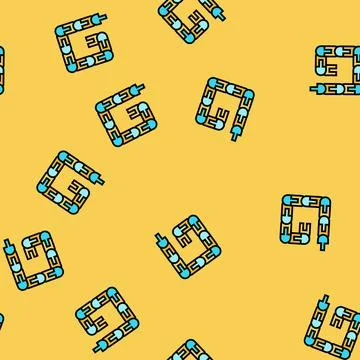 Fidget chain toy vector seamless pattern Illustrazione stock