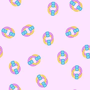 Fidget chain toy vector seamless pattern Stock Illustration